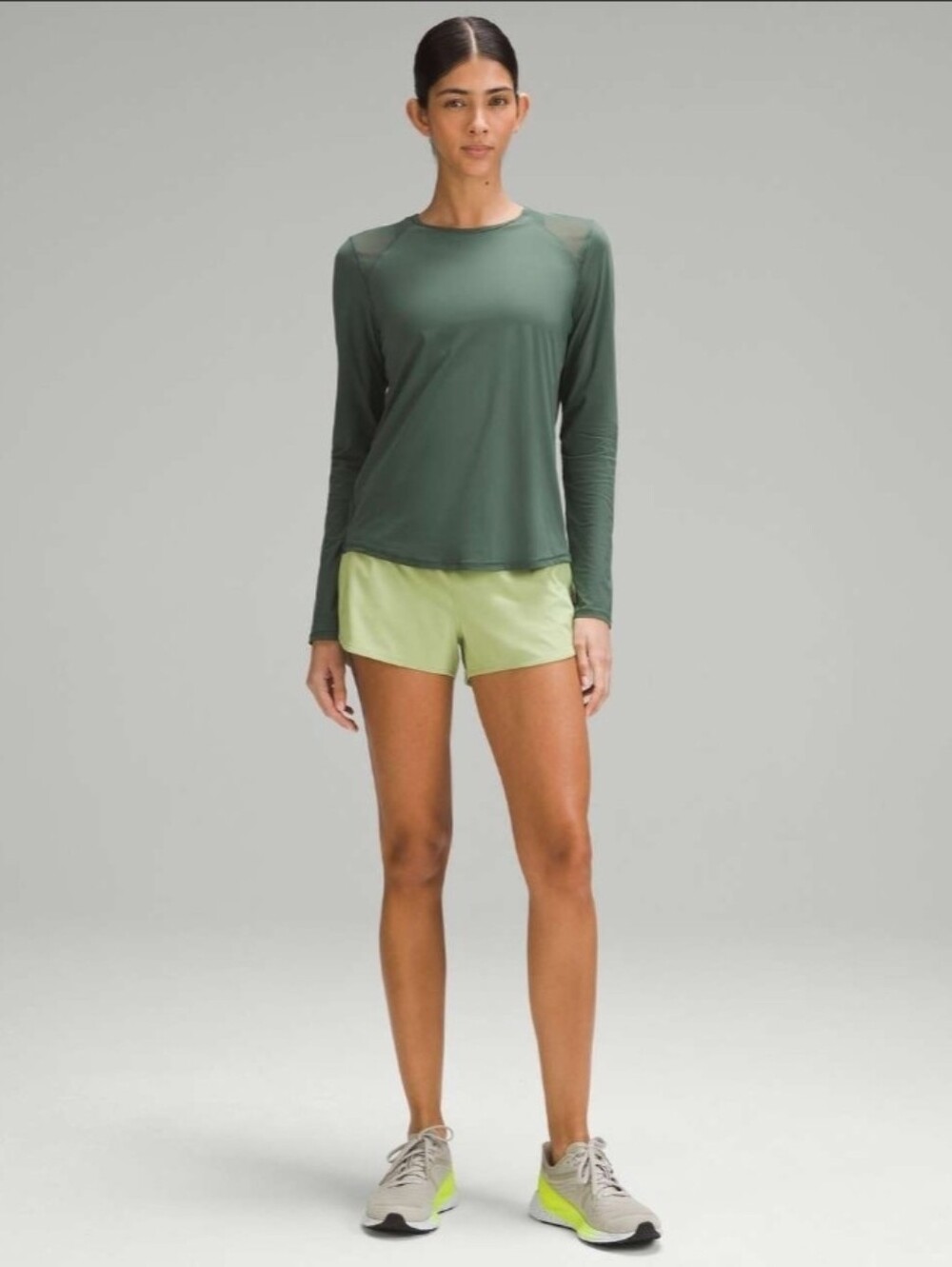 Lululemon Sculpt Long Sleeve Shirt Green Lightweight Athletic Athleisure Comfy